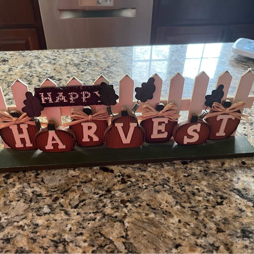 Happy Harvest Wooden Table Decor